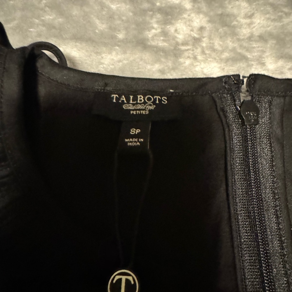 Talbots Black Strapless Sheath Midi Dress - Picture 4 of 6